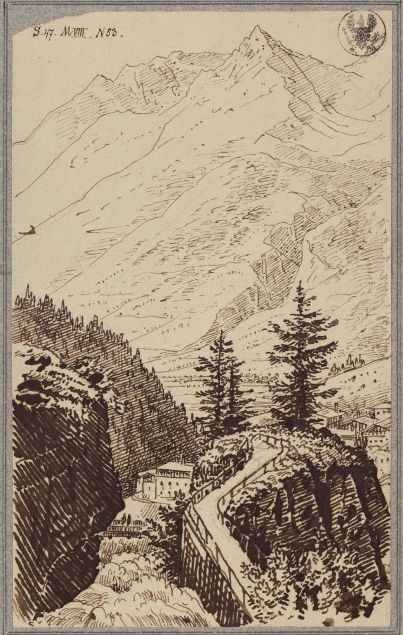 Vue dans la vallée de Gastein - Karl Friedrich Schinkel