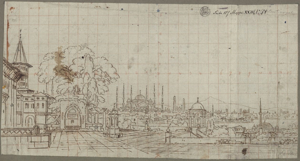 Vue de Constantinople - Karl Friedrich Schinkel