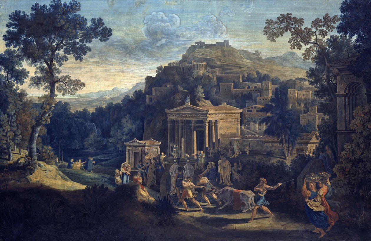 Cité antique sur une montagne - Karl Friedrich Schinkel