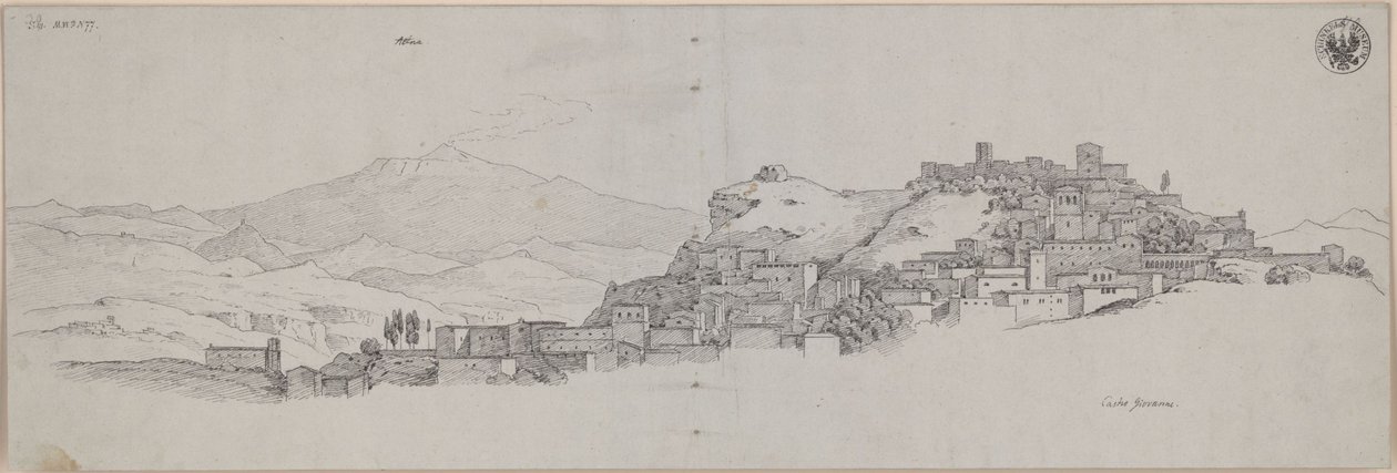 « Vue depuis les hauteurs de Castro Giovanni sur l