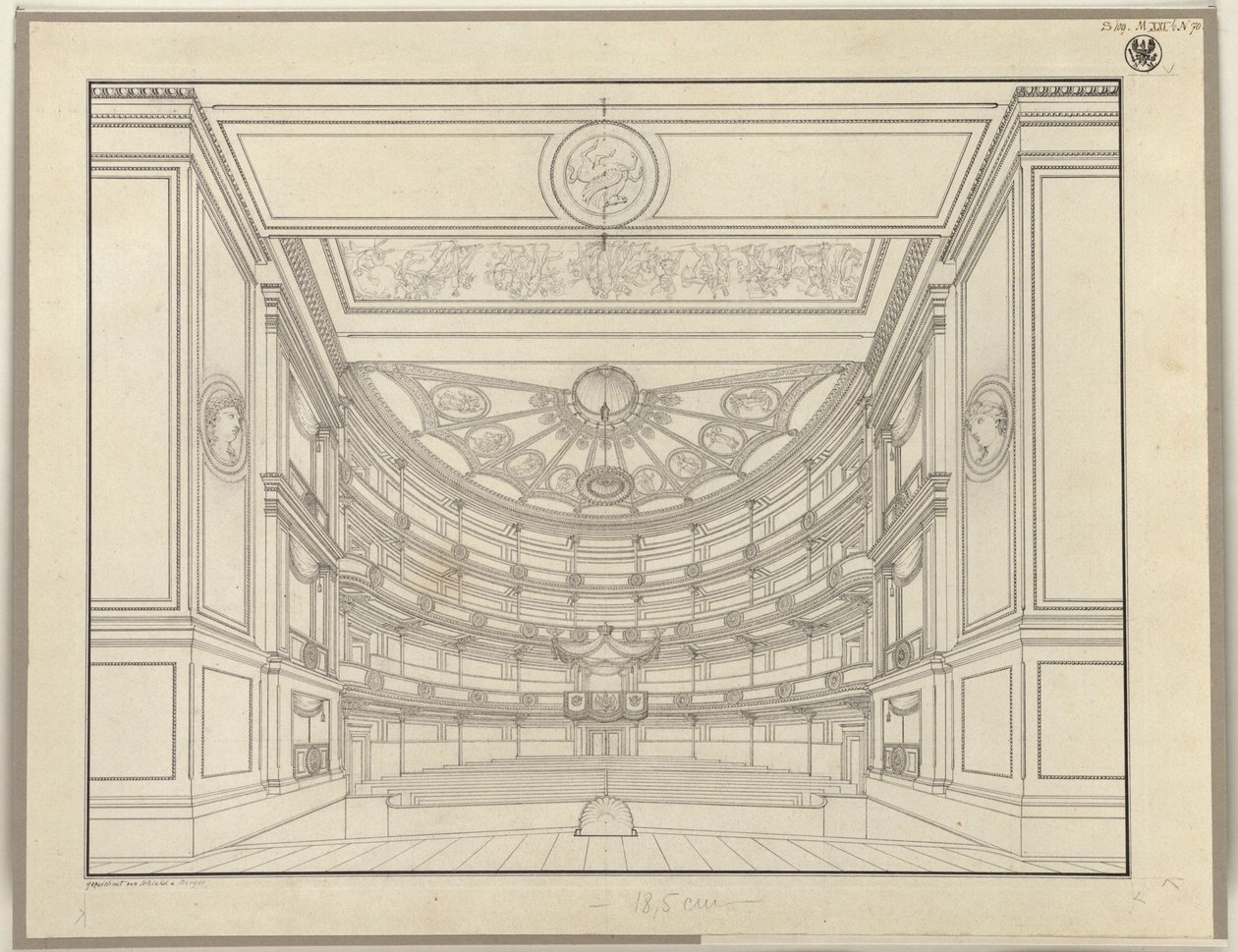 Berlin. Théâtre du Gendarmenmarkt, salle de spectacle - Karl Friedrich Schinkel