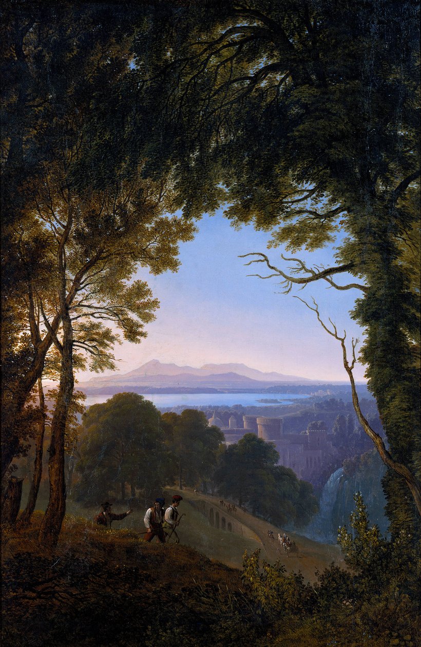 Vue sur un paysage italien - Karl Friedrich Schinkel