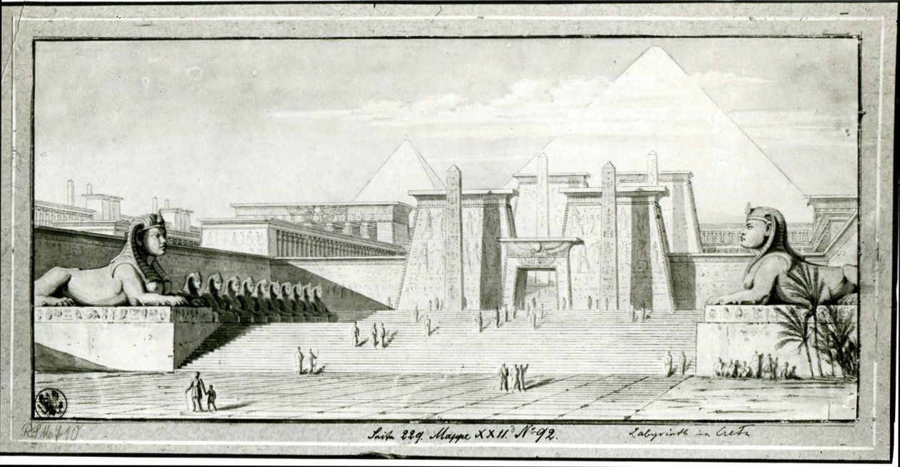 Les sept merveilles du monde. Le labyrinthe égyptien - Karl Friedrich Schinkel