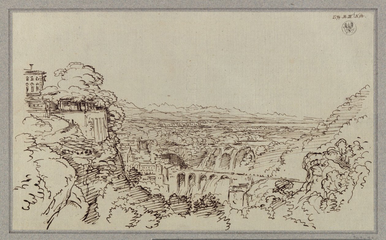 Une ville rappelant le site de Tivoli - Karl Friedrich Schinkel