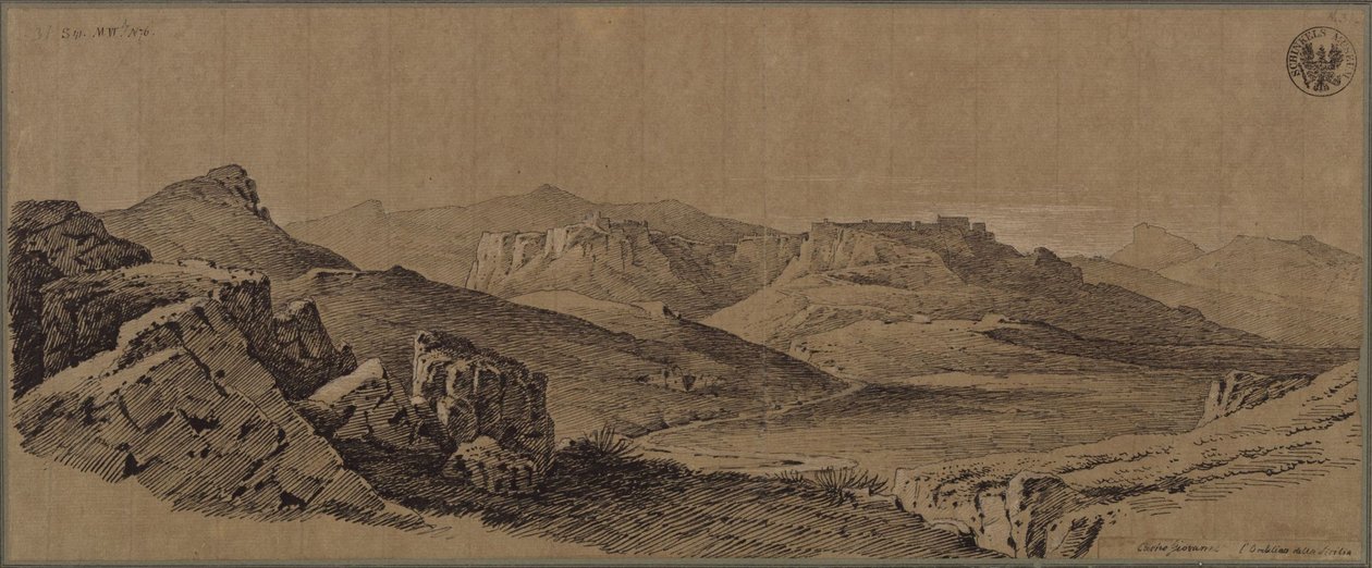 « Forteresse Castro Giovanni au centre de la Sicile » - Vue d