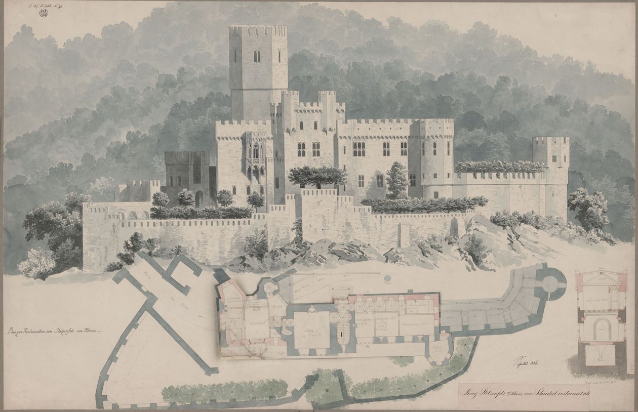 Coblence. Ruines de Stolzenfels. Plan de l