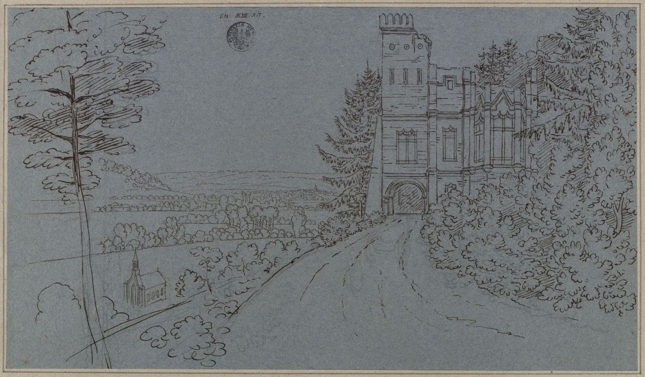 Köstritz. Ruine artificielle dans le parc du château (?) - Karl Friedrich Schinkel