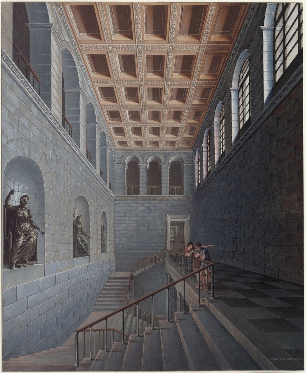 Köstritz. Château. Vue de la cage d