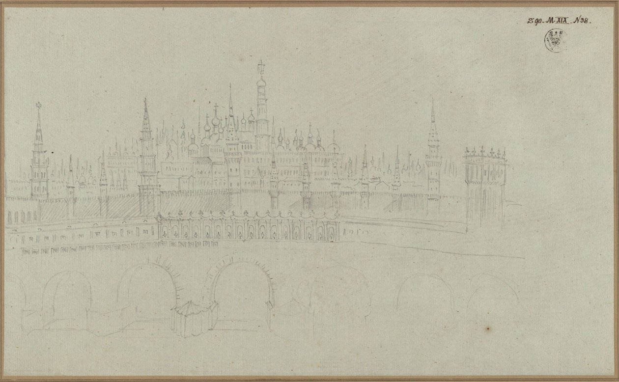 Moscou. Vue du Kremlin - Karl Friedrich Schinkel