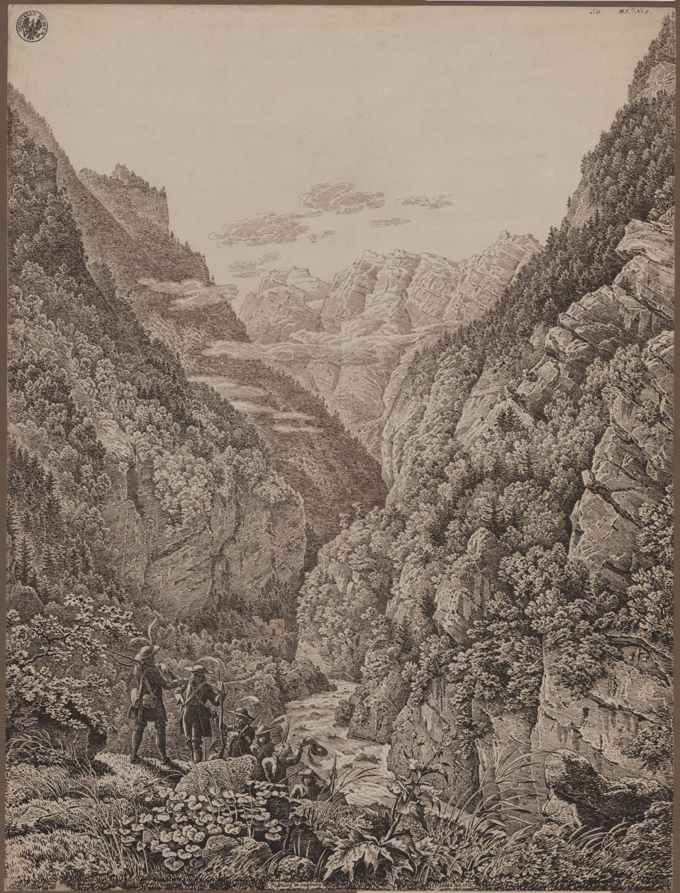 Col de Lueg près de Salzbourg - Karl Friedrich Schinkel