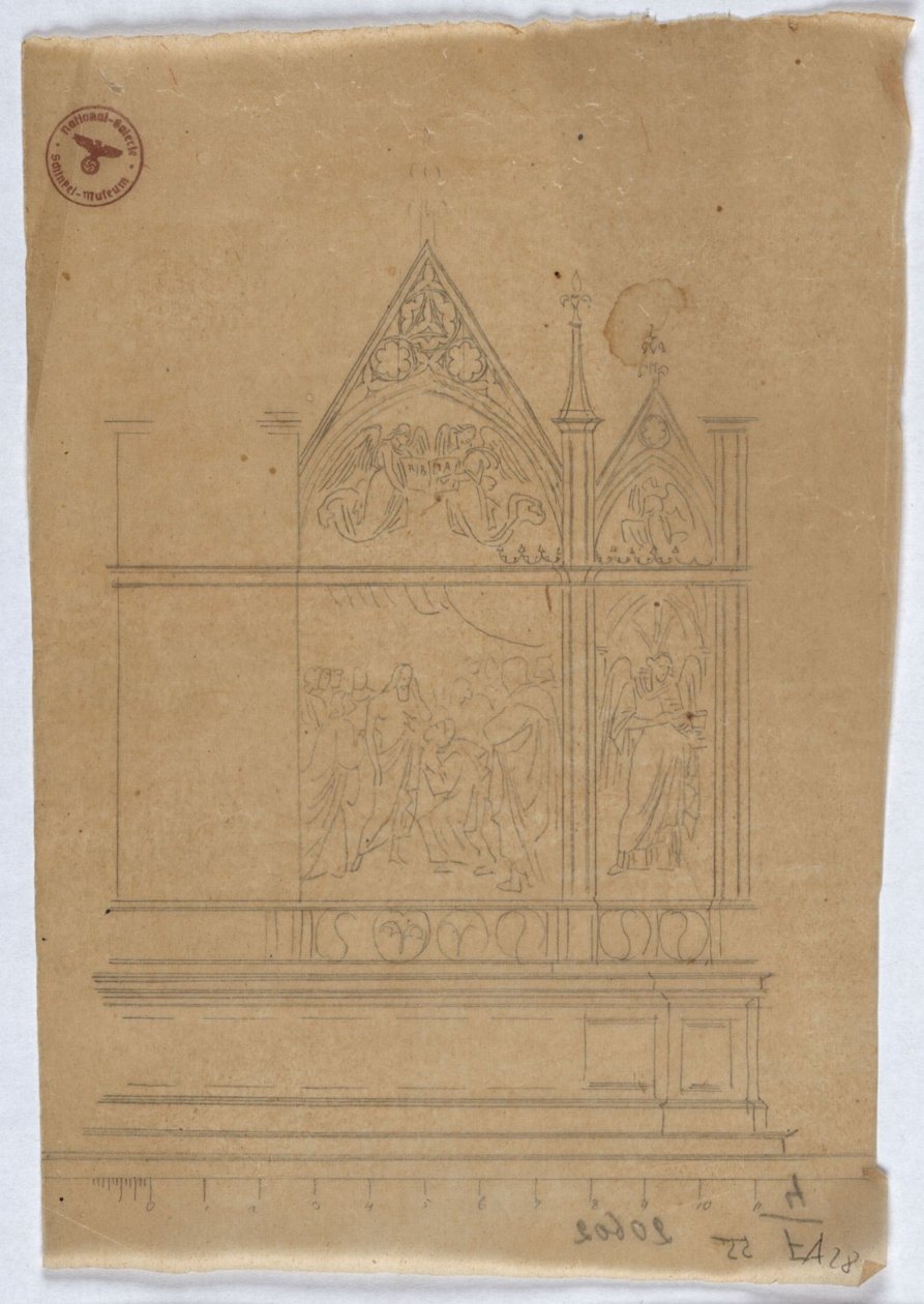 Studie zu einem gotischen Altar - Karl Friedrich Schinkel