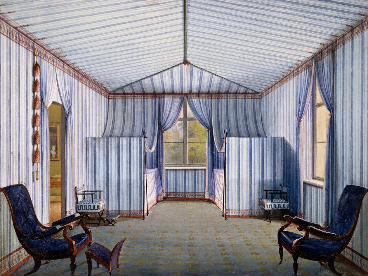 Salle de tente au palais de Charlottenhof, après 1830 (aquarelle par Karl Friedrich Schinkel) - Karl Friedrich Schinkel