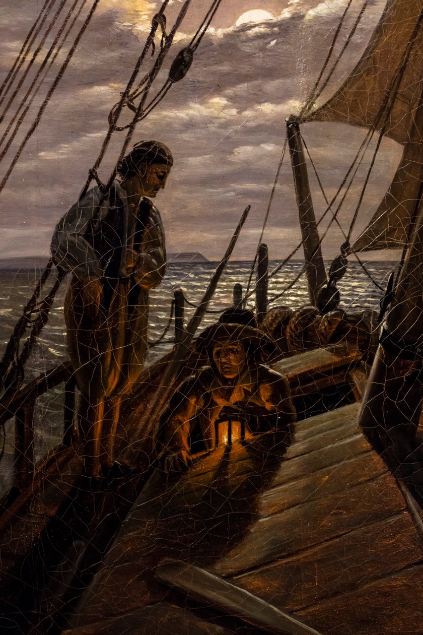 Voilier, détail, après 1820 (Huile sur toile) - Karl Gustav Carus