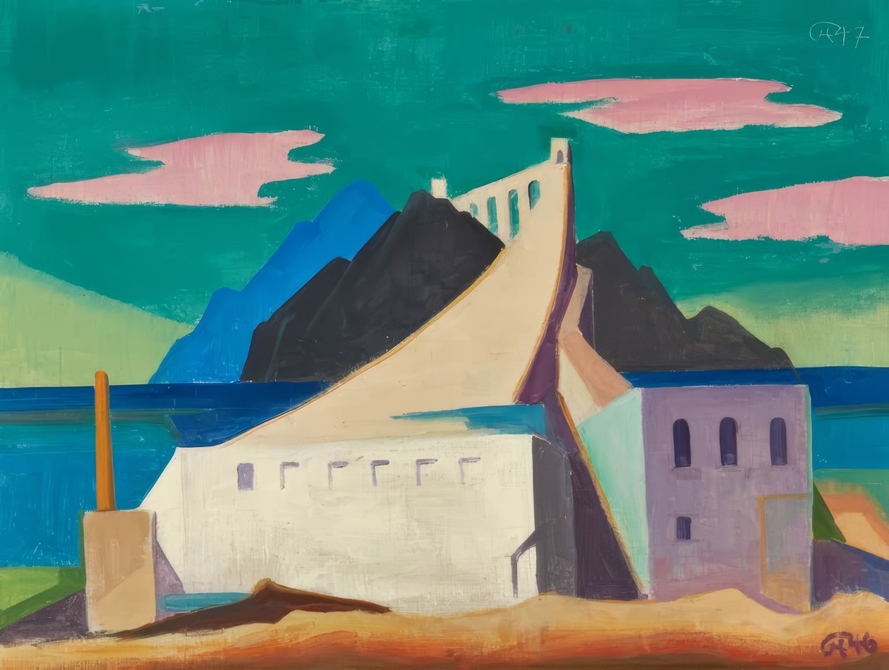 Le pont (2) - Karl Hofer