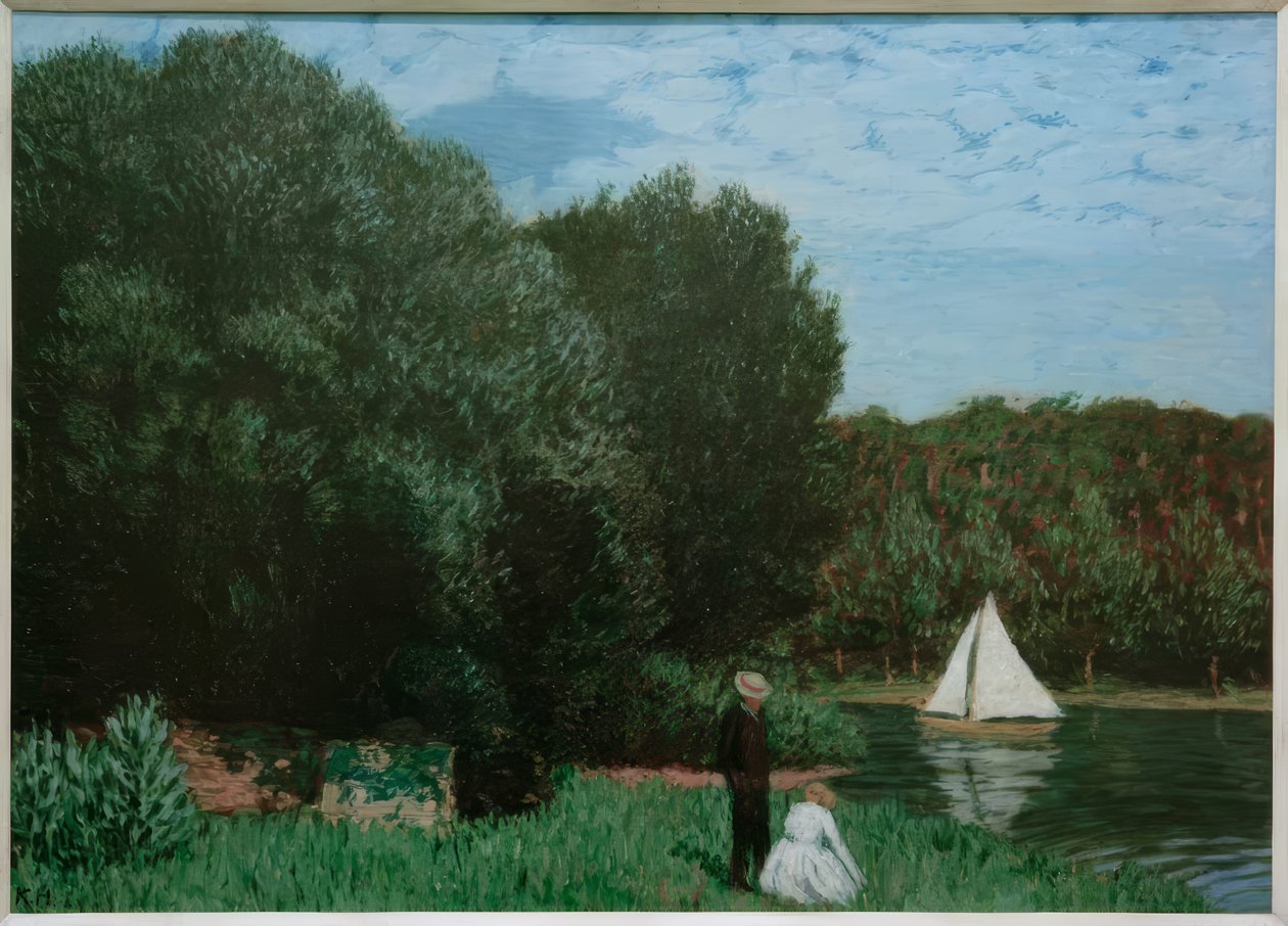 Paysage avec voilier - Karl Hofer