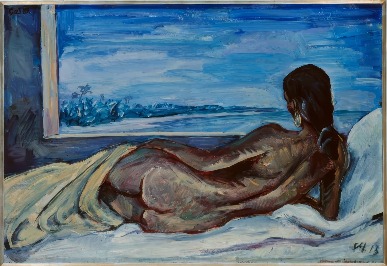 Nu féminin allongé - Karl Hofer