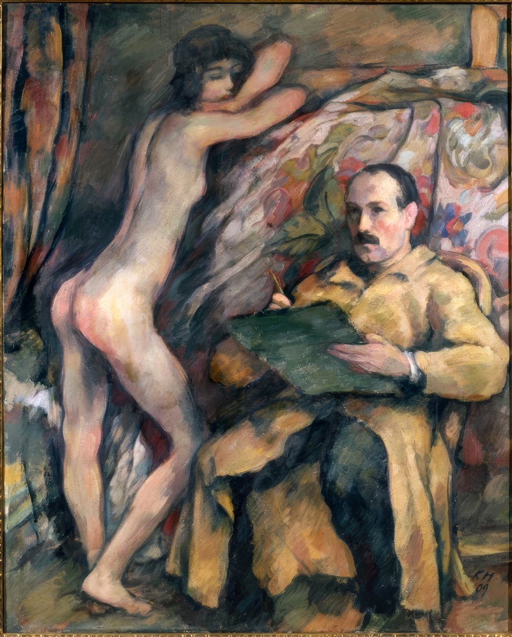 Autoportrait avec modèle - Karl Hofer