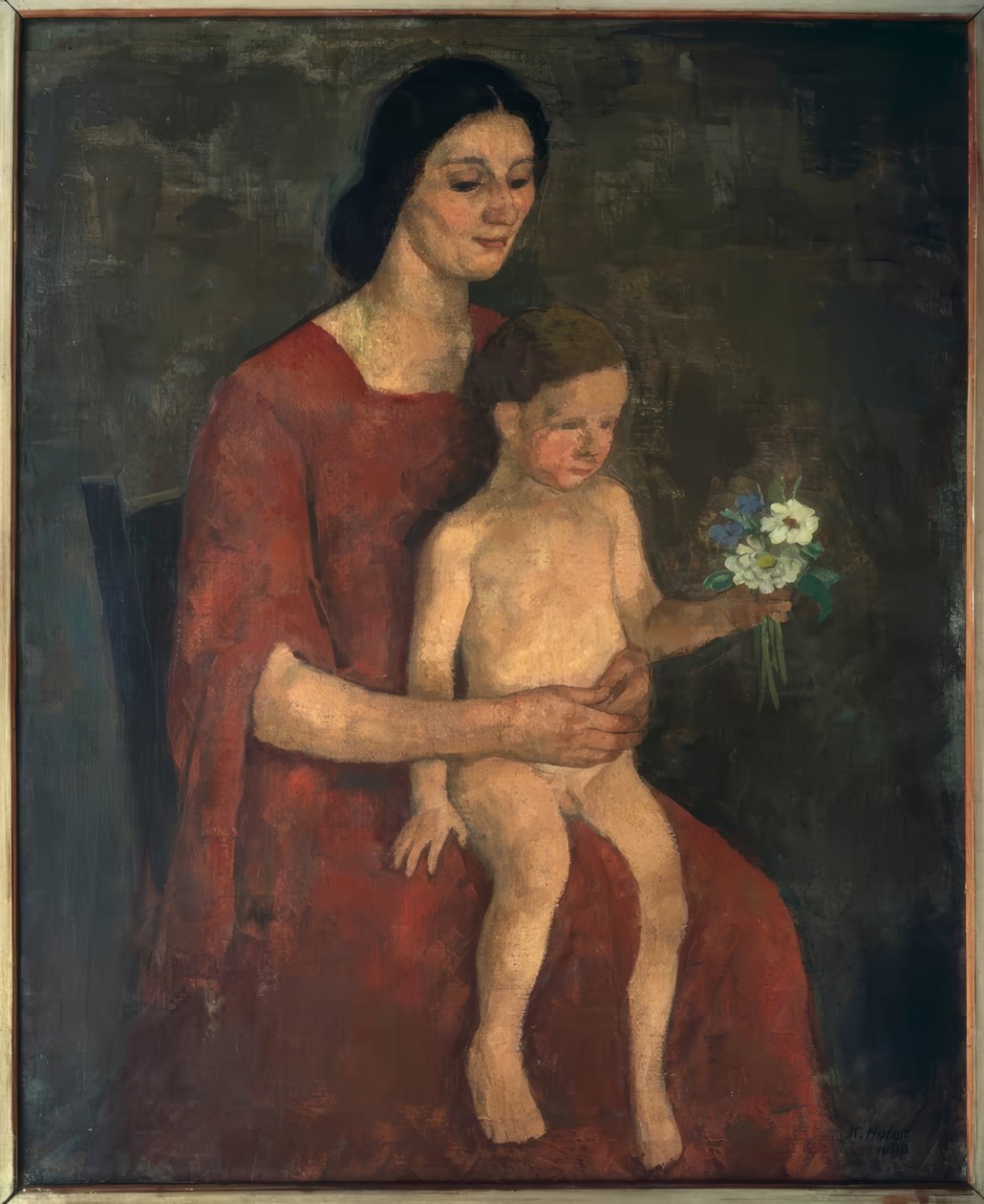 Thilde Hofer avec Carlino - Karl Hofer