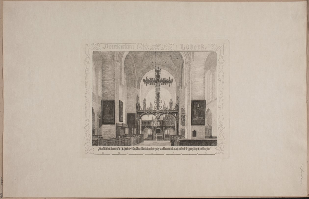 Danois : Intérieur de la cathédrale de Lübeck - Karl Jensen