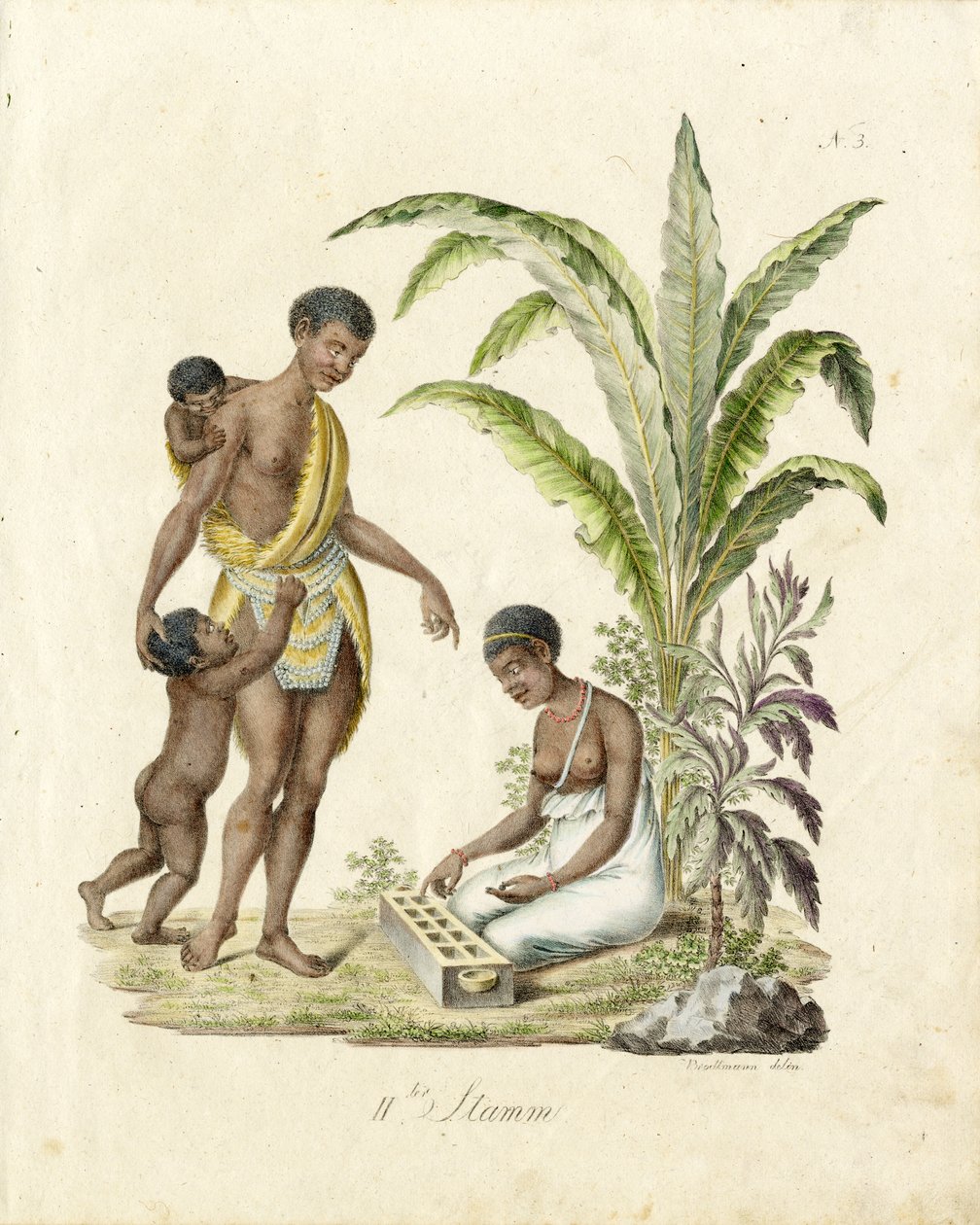 Famille africaine (en caractères d