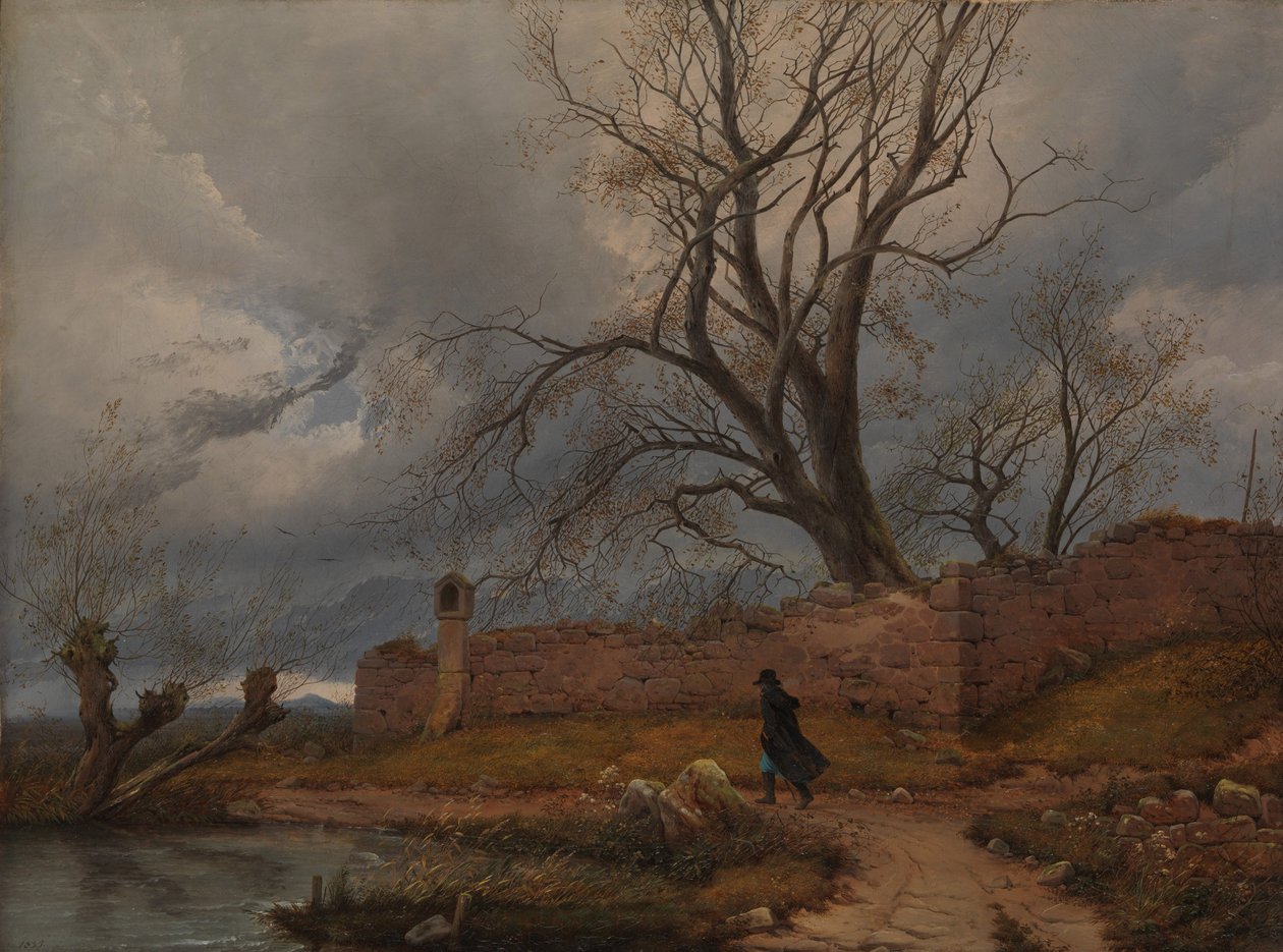 Voyageur dans la tempête - Karl Julius Von Leypold