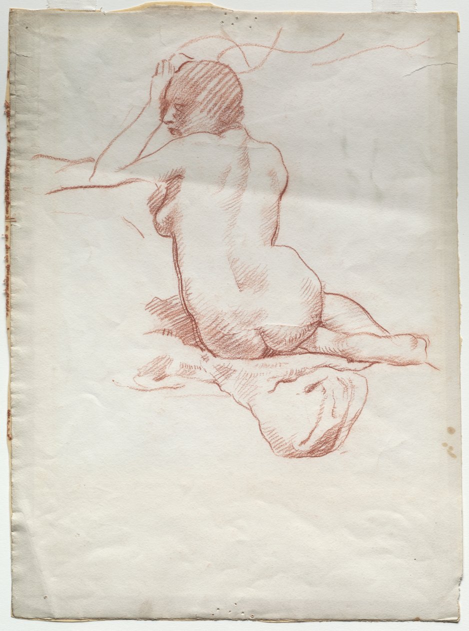 Femme nue assise de dos - Karl Ludwig Bernhard Buchhorn