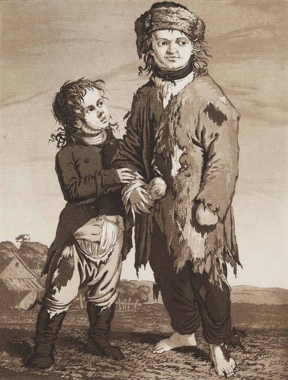 Les jeunes mendiants - Karl Ludwig Bernhard Buchhorn