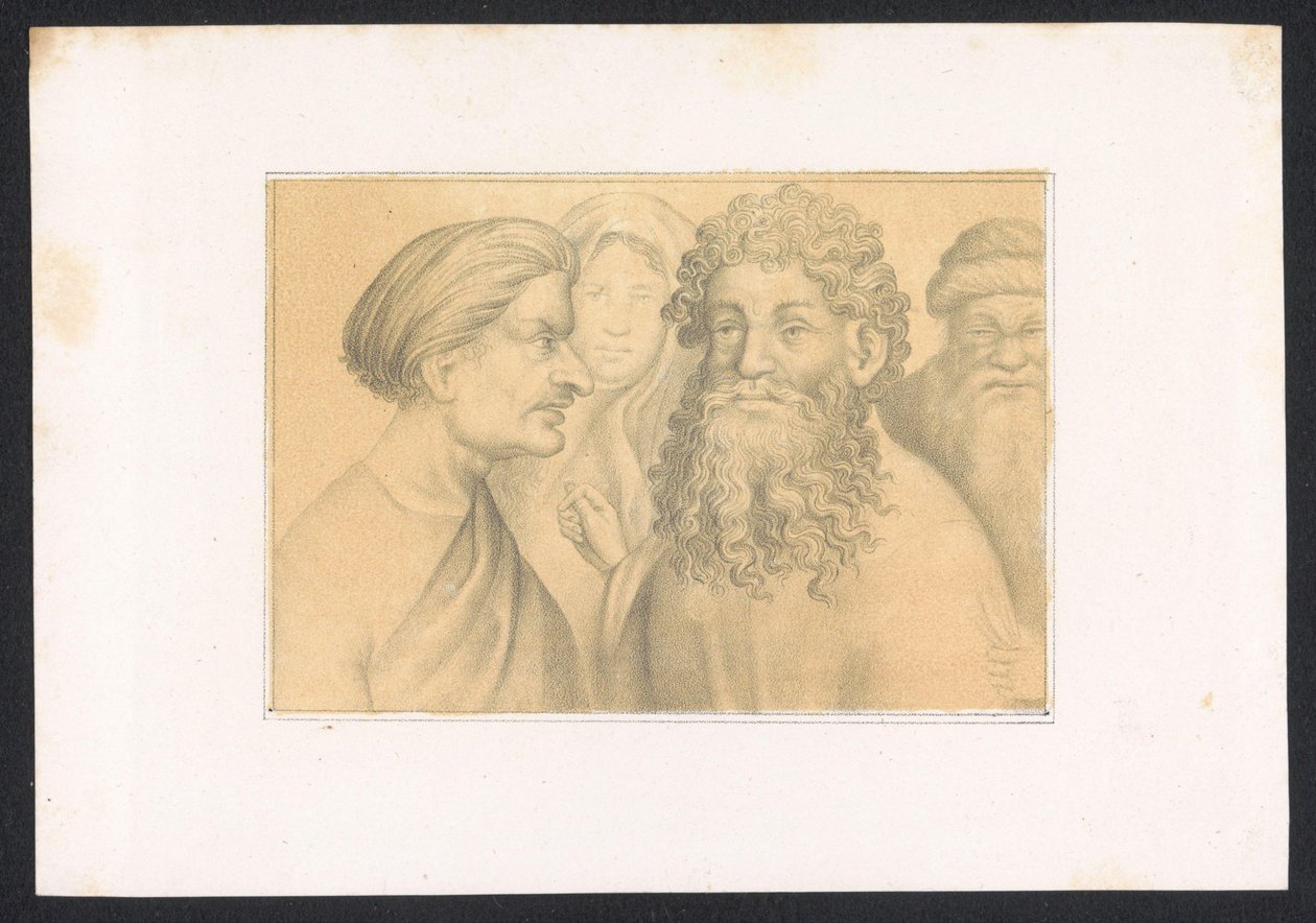 Trois hommes et une jeune femme - Karl Palzow