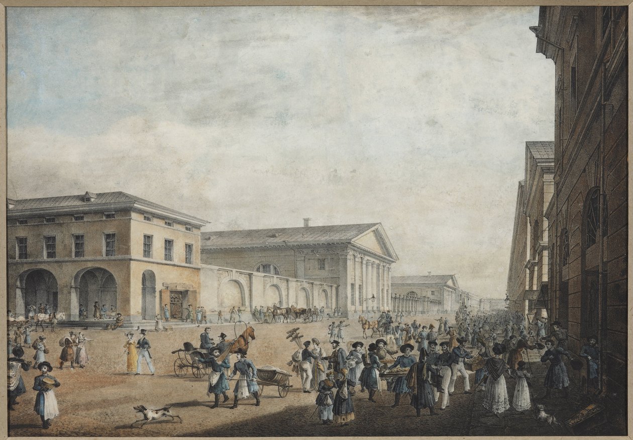 Vue de la rue Sadovaya à Saint-Pétersbourg - Karl Pavlovich Beggrov