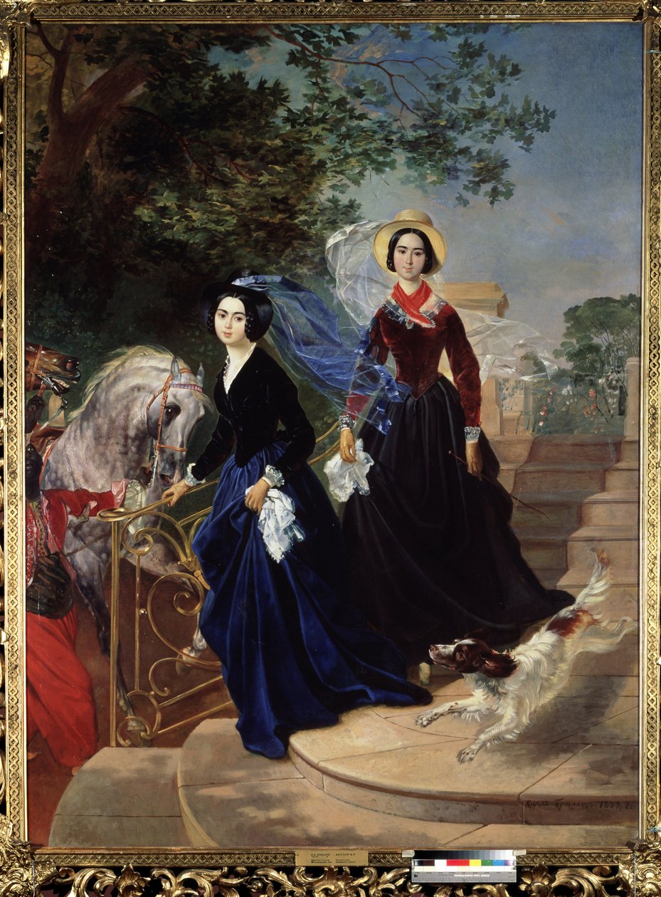 Portrait des sœurs Olga et Alexandra Shishmariov - Karl Pavlovich Bryullov