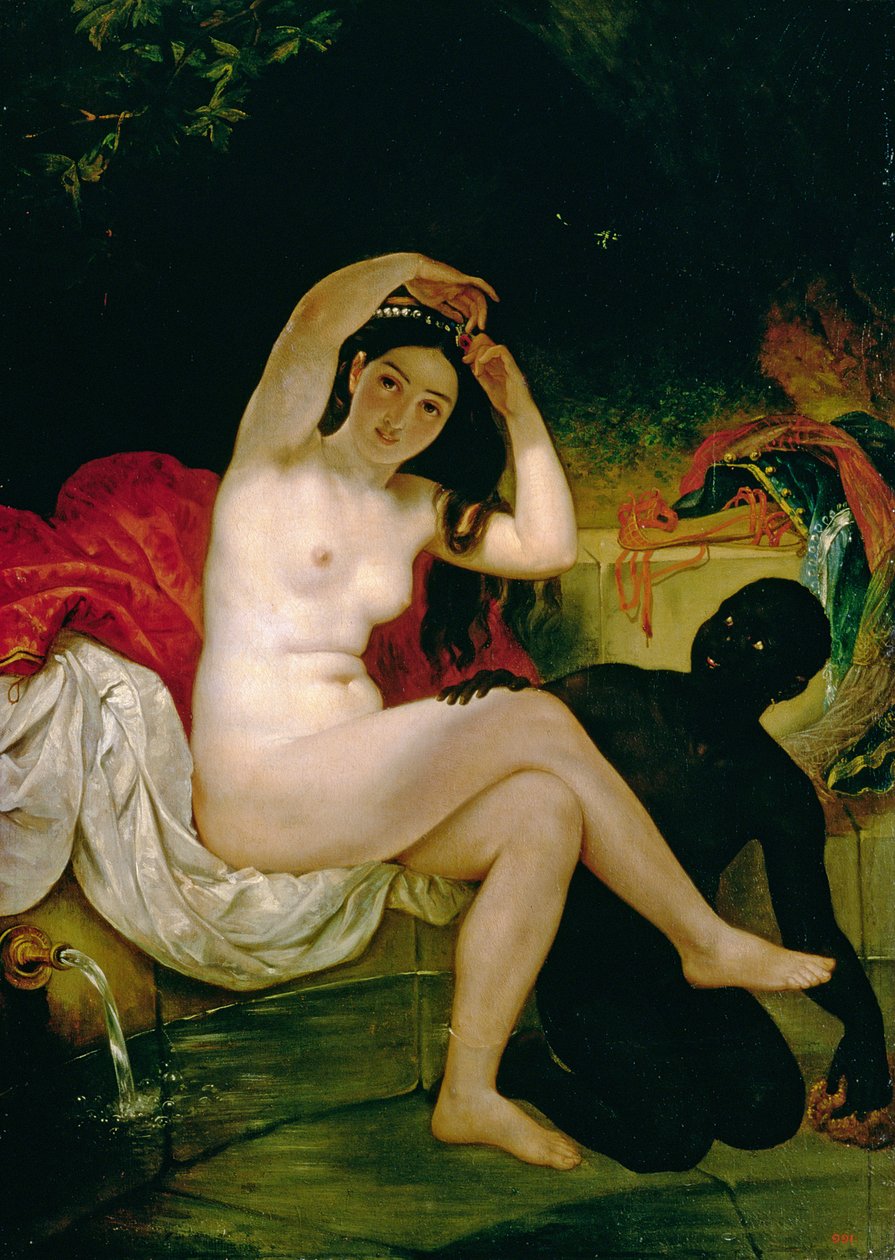 Virsavia, ou Baigneuse avec un esclave noir - Karl Pavlovich Bryullov
