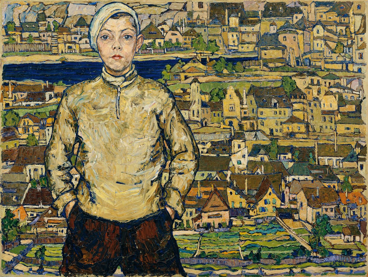 Garçon dans le paysage - Karl Suschnik