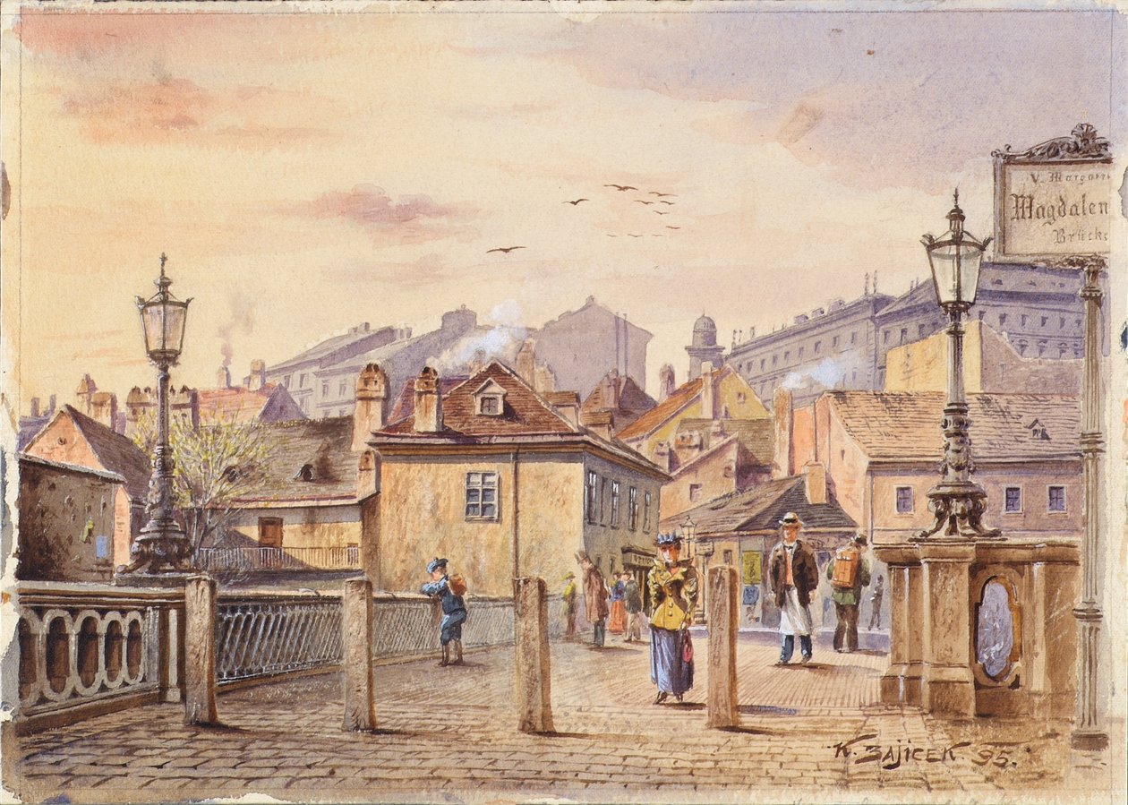 Le pont de la Madeleine sur la rivière Vienne - Karl Wenzel Zajicek