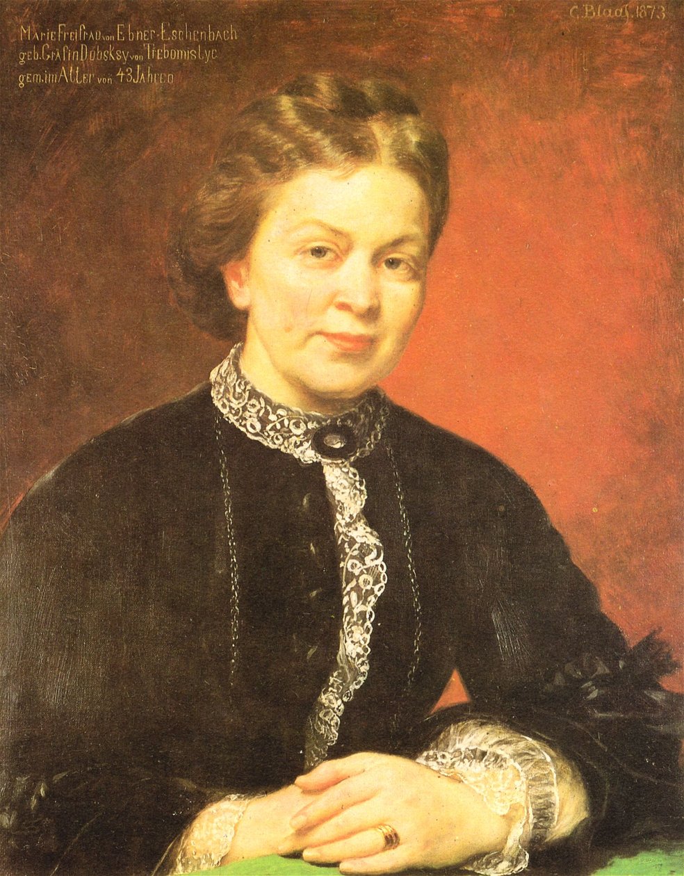 French : Marie Freifrau von Ebner-Eschenbach - Karl von Blaas
