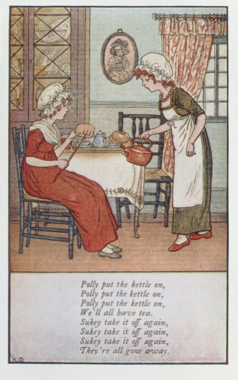 Polly met la bouilloire sur le feu - Kate Greenaway