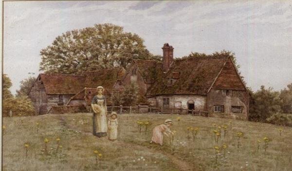 Cueillir des fleurs de printemps - Kate Greenaway