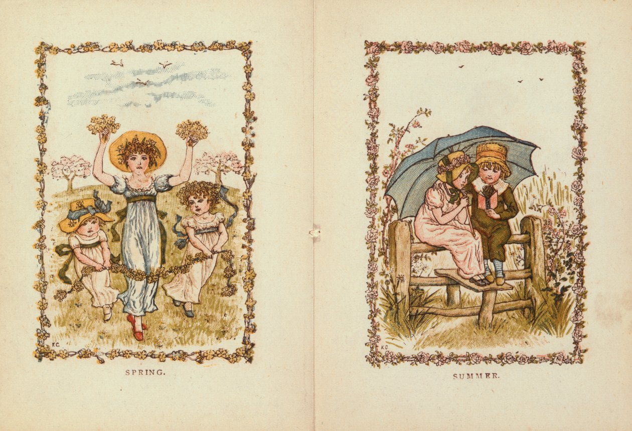 Printemps et Été, 19ème siècle - Kate Greenaway