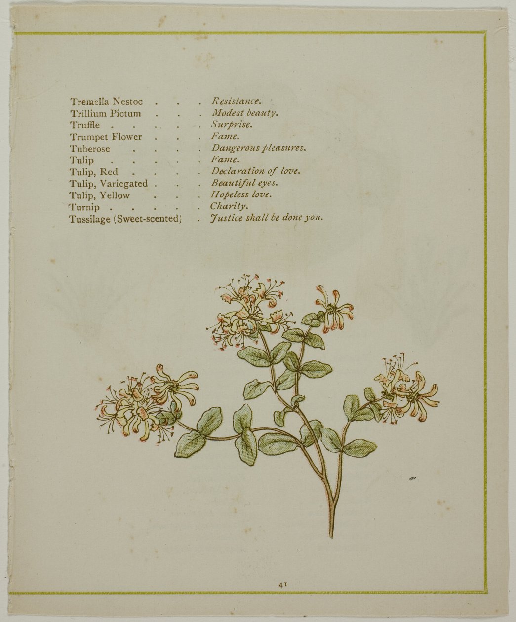 Valérianne à travers Volkamenia, de La Langue illuminée des fleurs - Kate Greenaway