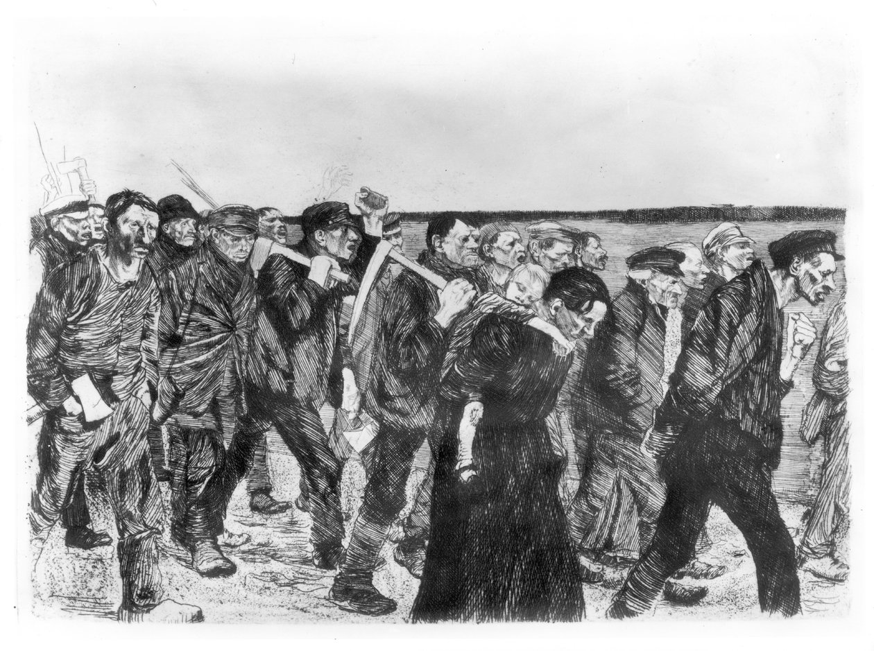 La marche des tisserands à Berlin, 1897 - Käthe Kollwitz