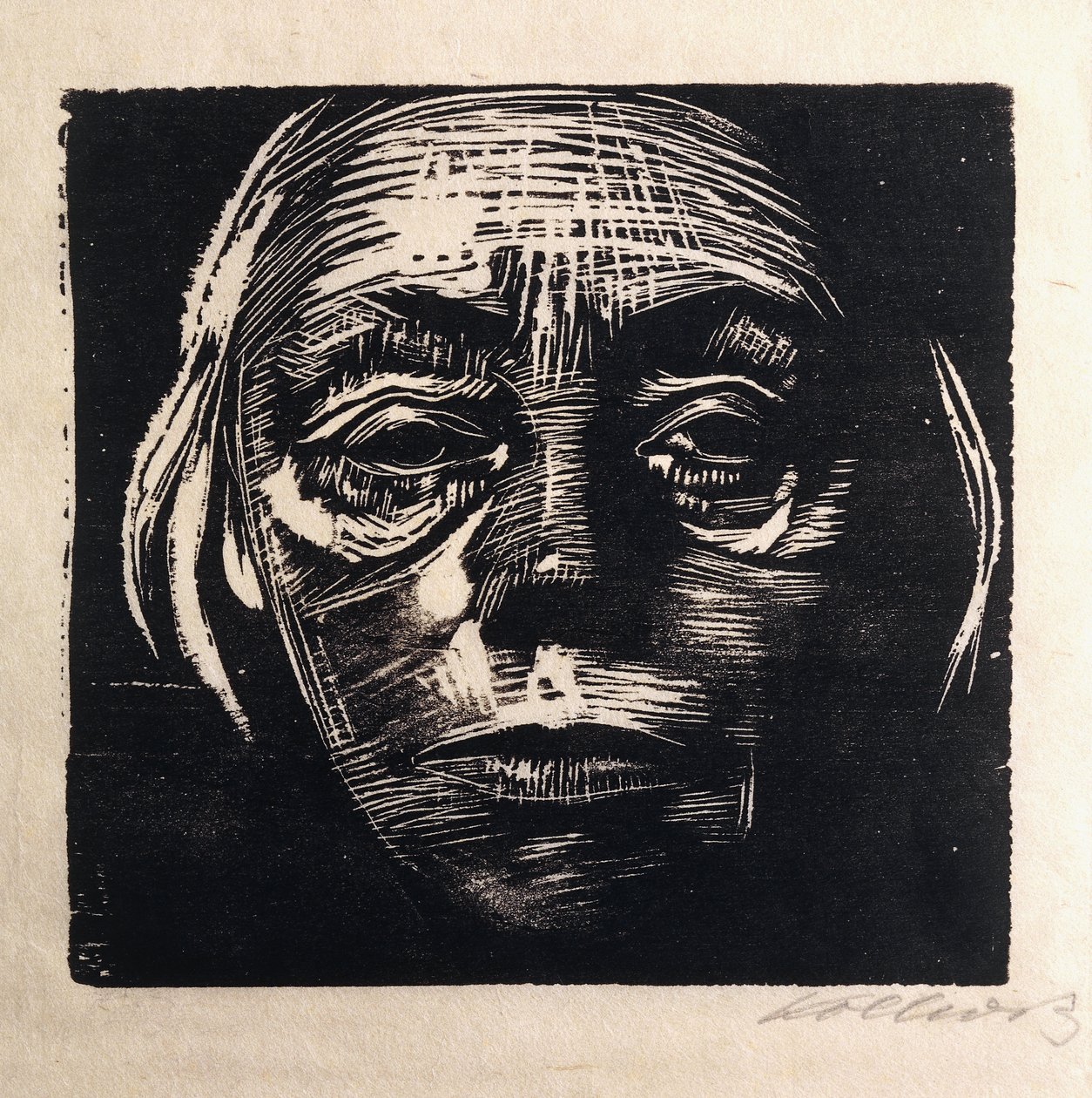 Autoportrait de face - Käthe Kollwitz