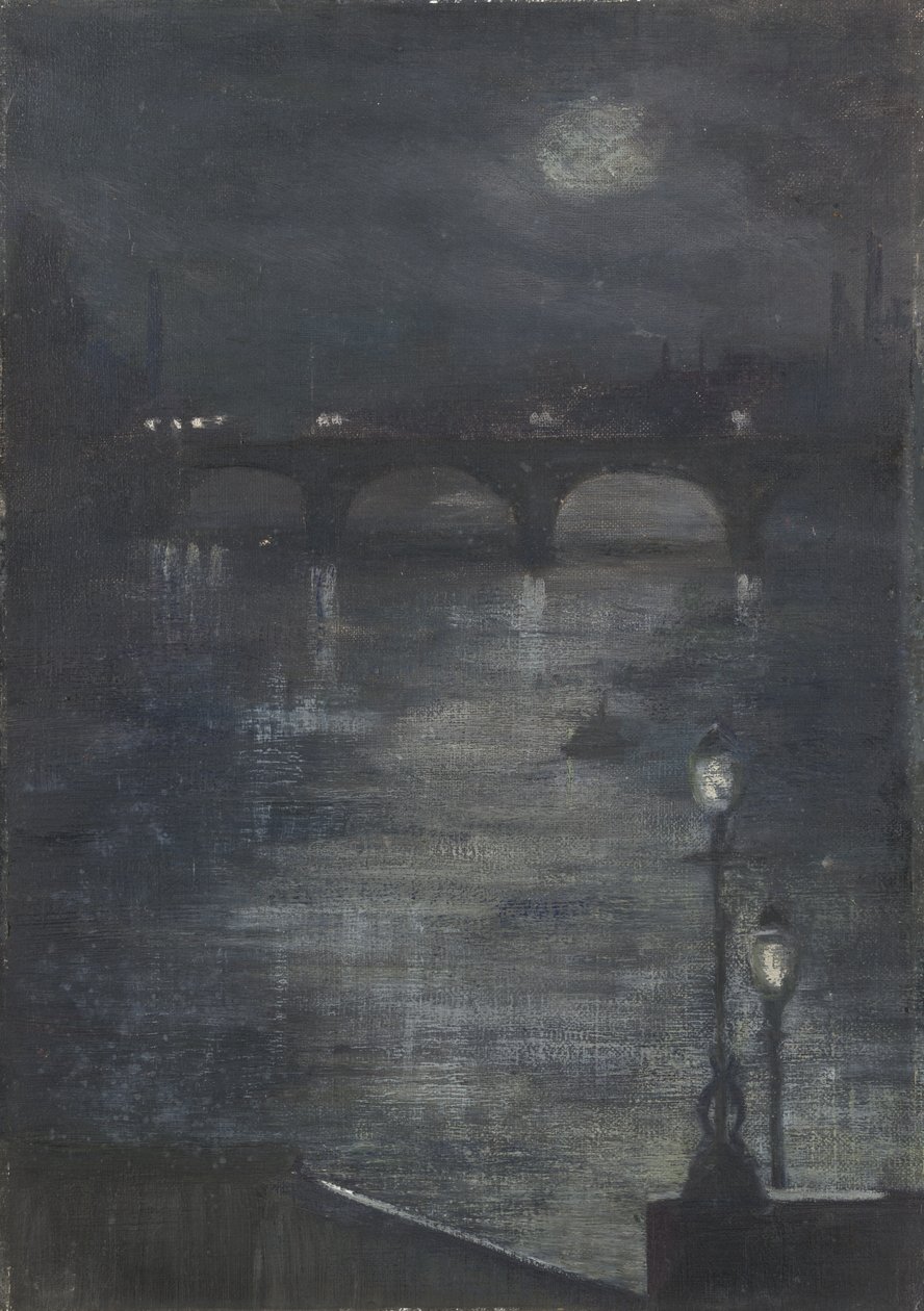 Clair de lune sur la Tamise, Londres - Katherine Sophie Dreier
