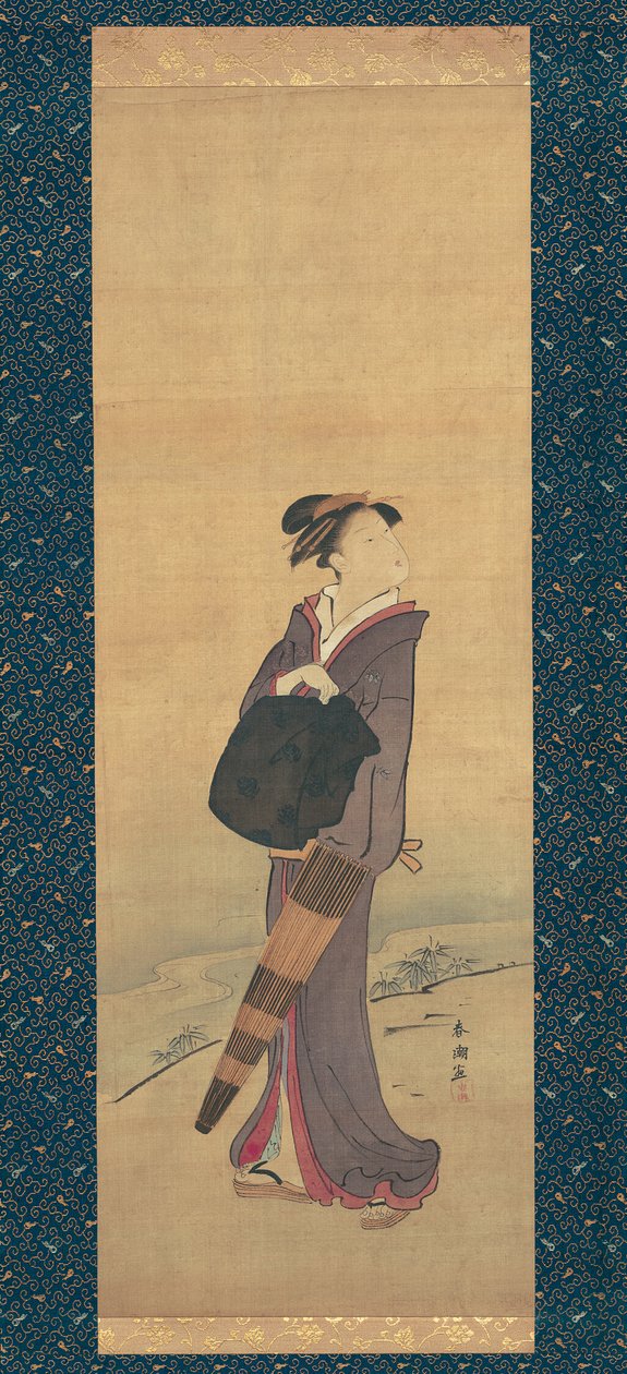 Fille sur la rive - Katsukawa Shuncho