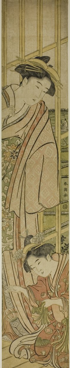 Jouer au Temari - Katsukawa Shuncho