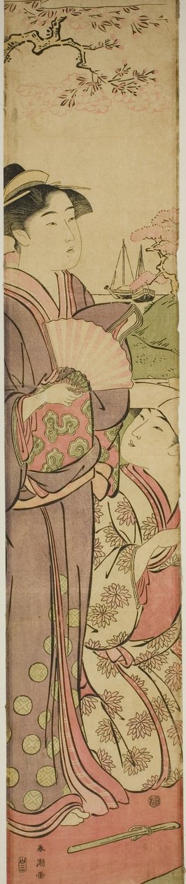 Contemplation des cerisiers en fleurs - Katsukawa Shuncho