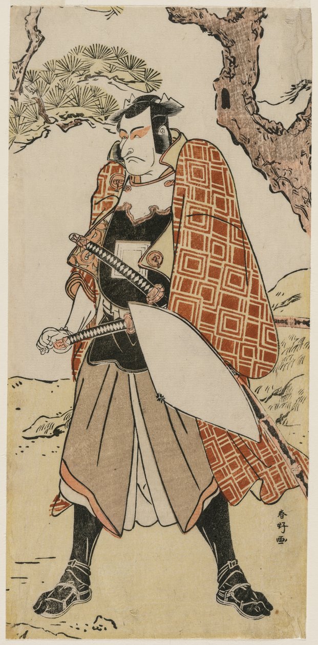 Ichikawa Danjuro V en guerrier voyageur - Katsukawa Shunko