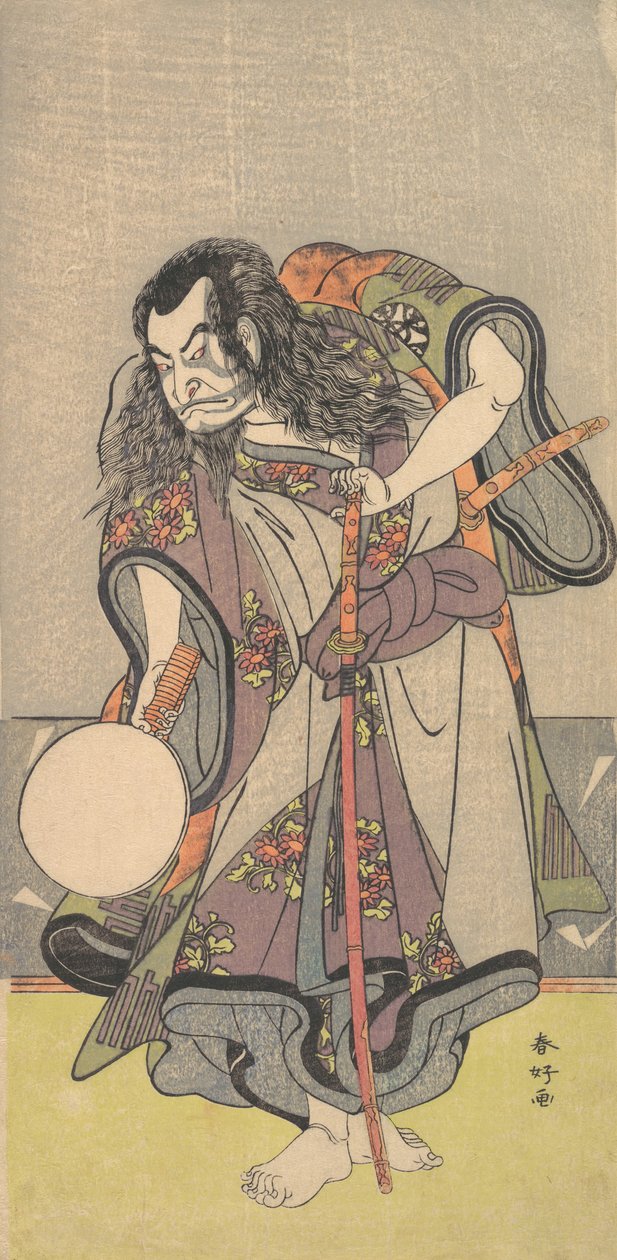 Le premier Nakamura Nakazo en samouraï, vers 1780 - Katsukawa Shunko