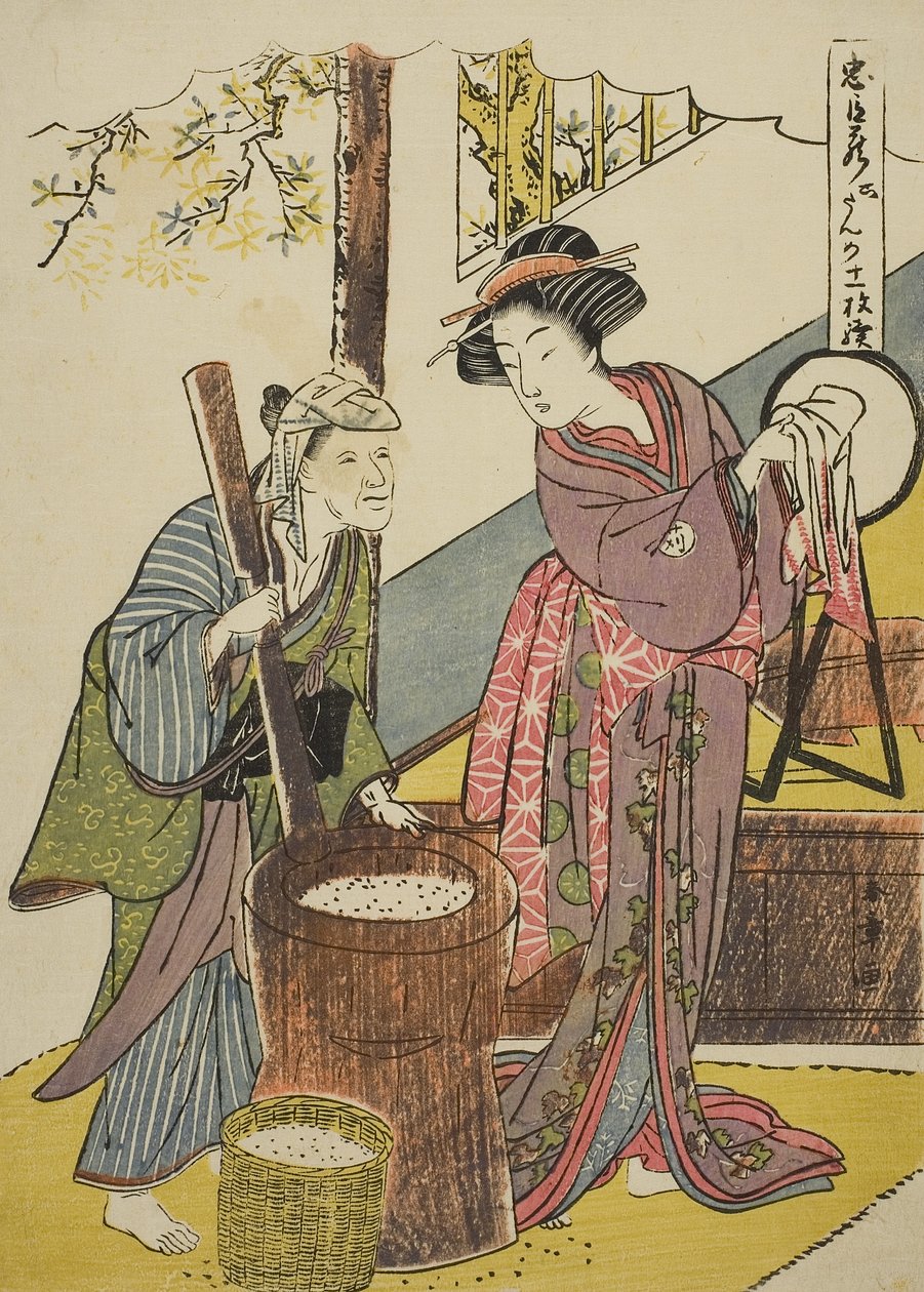 Acte Six : Maison de Yoichibei de la pièce Chushingura (Trésor des loyaux vassaux), c.1779-80 - Katsukawa Shunsho