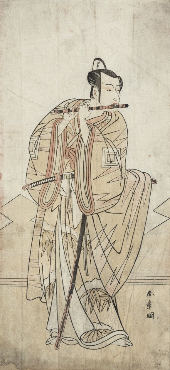 Un Acteur Jouant de la Flûte - Katsukawa Shunsho