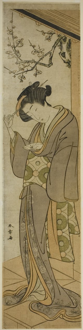 Femme sur une véranda sur le point d
