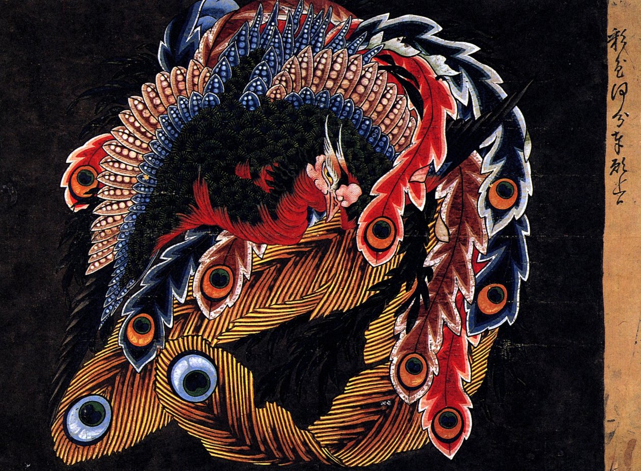 Plafond du temple Ganshoin à Obuse - Katsushika Hokusai